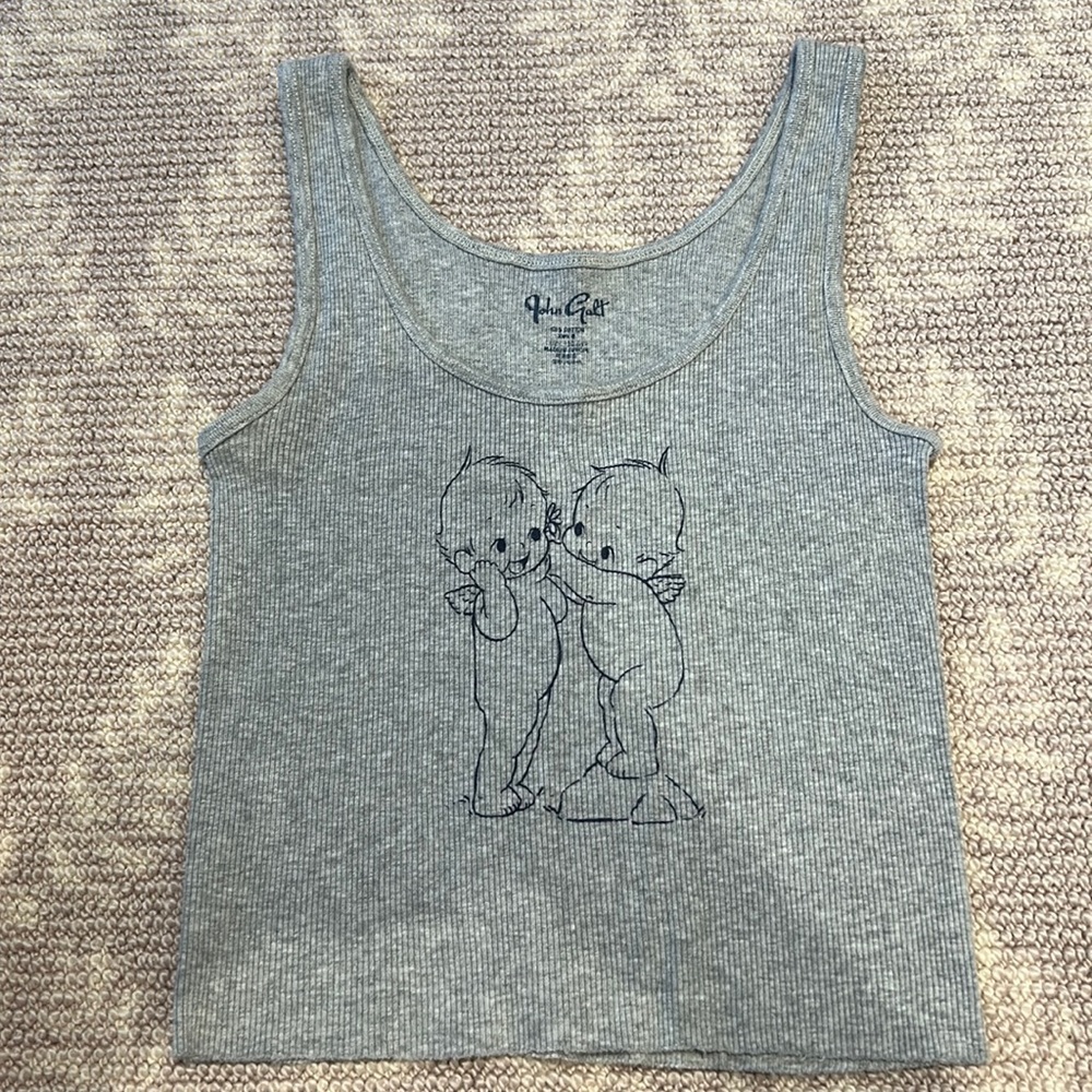 Brandy Melville Grey Graphic Tank - Picture 1 of 3